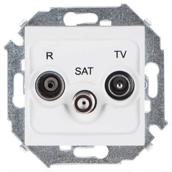 Розетка R-TV-SAT Simon 15 простая, белый