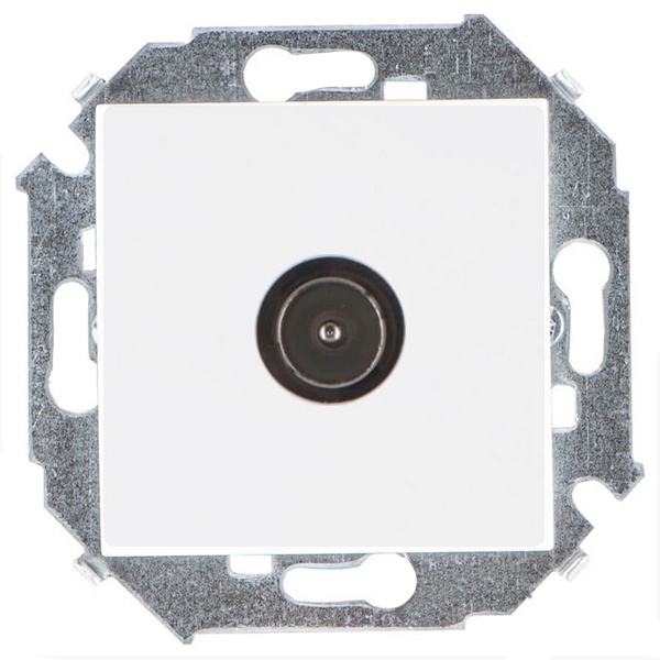 Розетка TV Simon 15 простая, белый