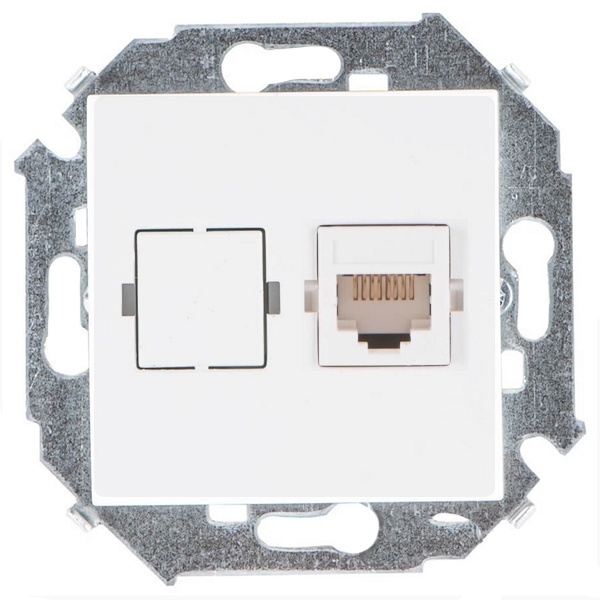 Розетка компьютерная Simon 15 RJ45 кат.5е Systimax, белый