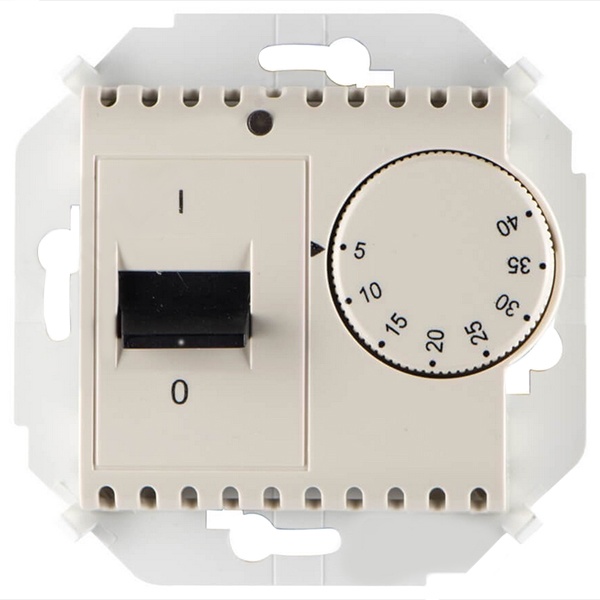 Термостат для тёплого пола с зондом Simon 15 16А 230В 3600Вт 5-40град., слоновая кость (бежевый)