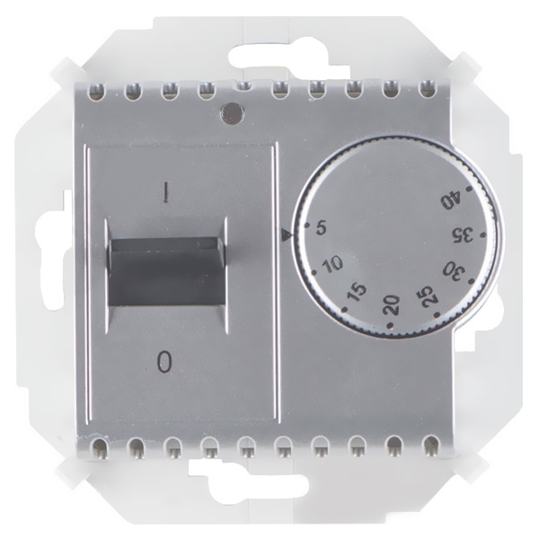 Термостат для тёплого пола с зондом Simon 15 16А 230В 3600Вт 5-40град., алюминий