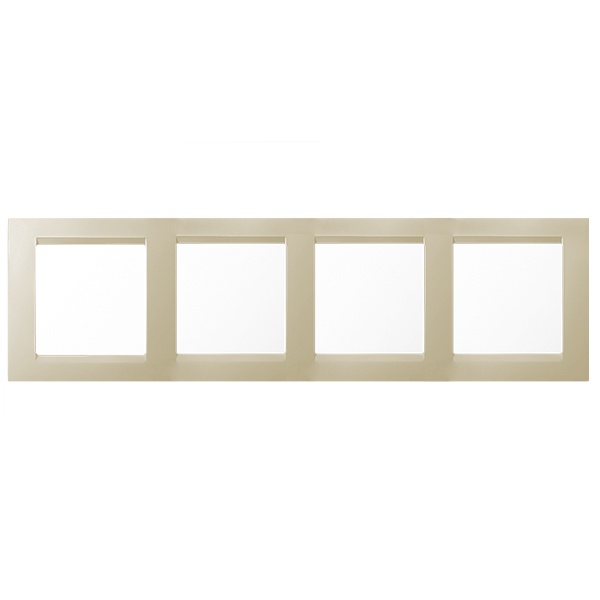 Рамка универсальная Simon 15 4 поста слоновая кость (бежевый)