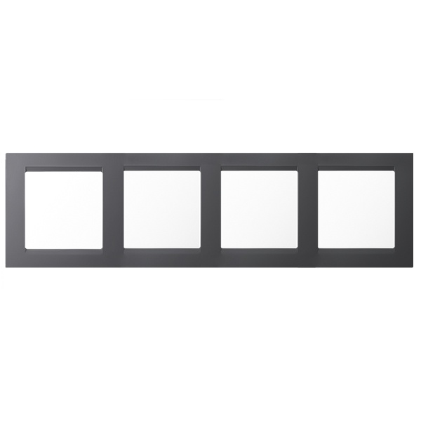 Рамка универсальная Simon 15 4 поста алюминий