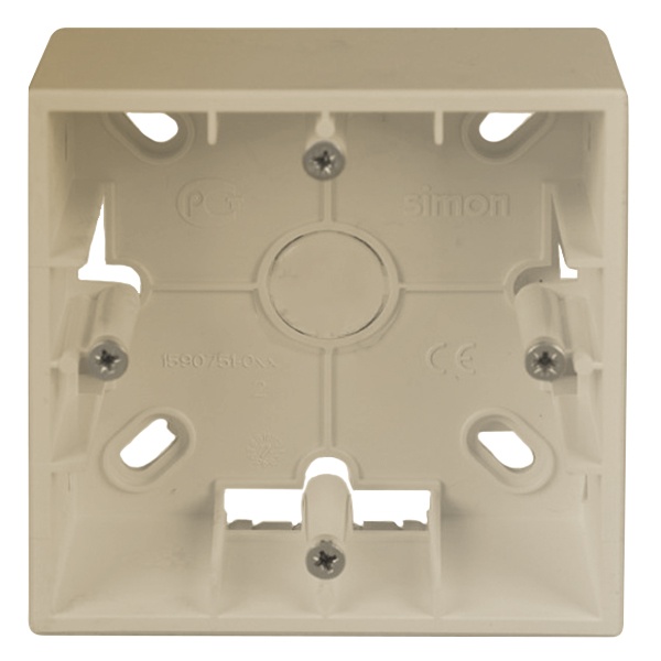 Коробка для накладного монтажа Simon 15 1 пост, слоновая кость (бежевый)