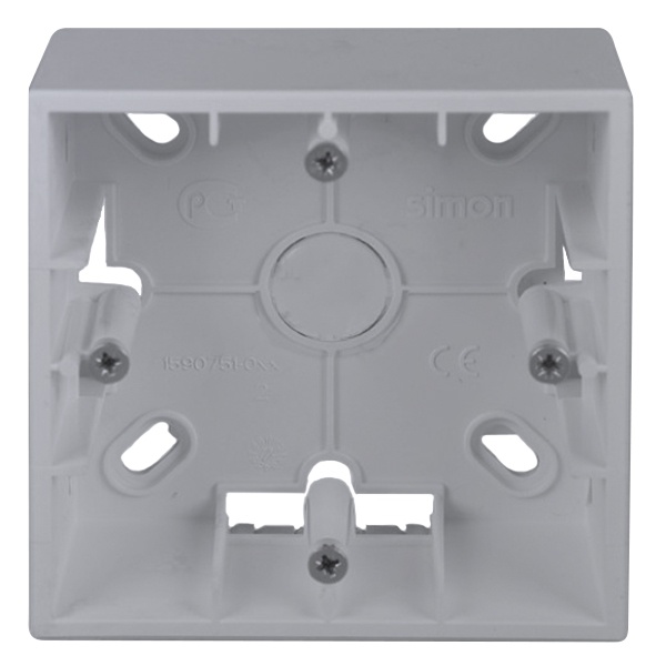 Коробка для накладного монтажа Simon 15 1 пост, алюминий