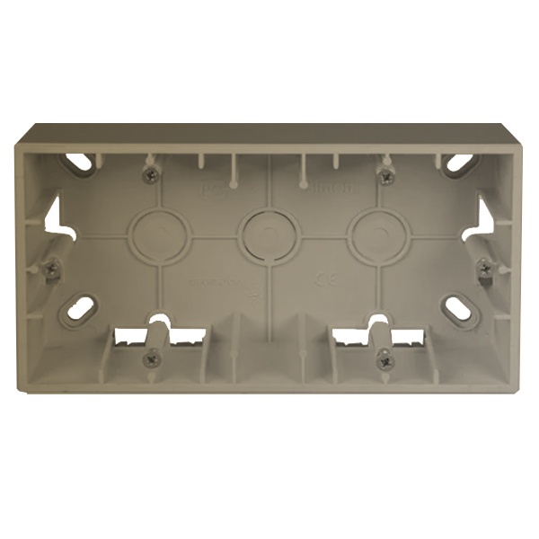 Коробка для накладного монтажа Simon 15 2 поста, слоновая кость (бежевый)