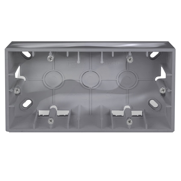 Коробка для накладного монтажа Simon 15 2 поста, алюминий