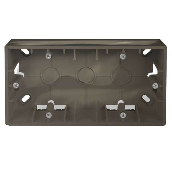 Коробка для накладного монтажа Simon 15 2 поста, шампань