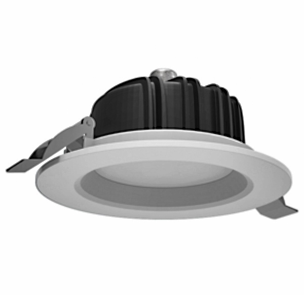 Светильник светодиодный Вартон Downlight 16W 4000K IP54 RAL9010 круглый встраиваемый 190x75mm белый
