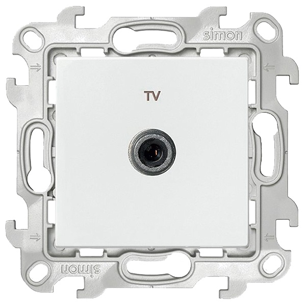 Розетка ТВ Simon 24 Harmonie проходная, белый