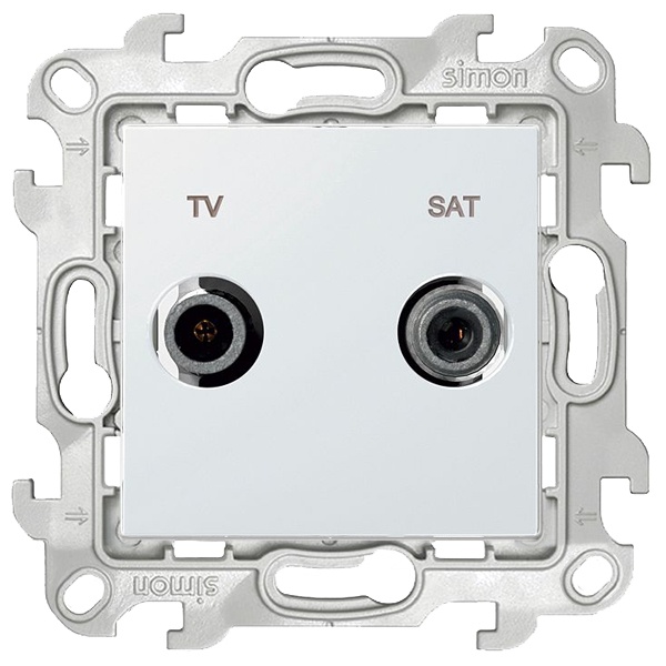 Розетка TV-SAT Simon 24 Harmonie простая, белый