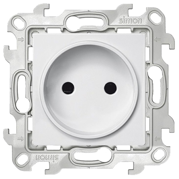 Розетка Simon 24 Harmonie 2К без защитных шторок, белый