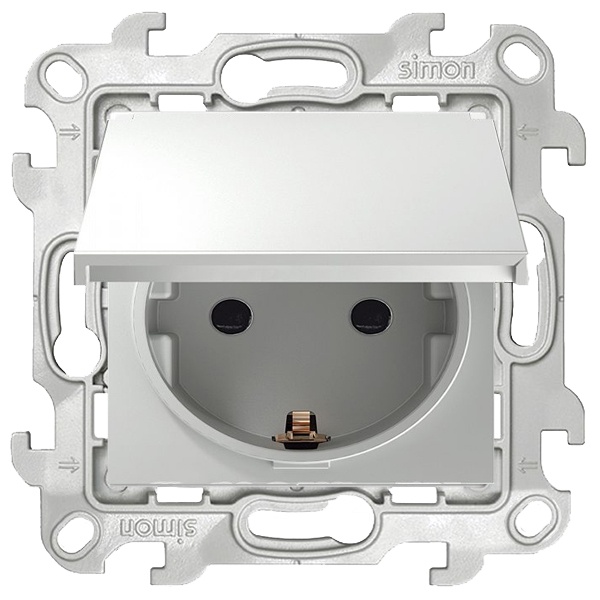 Розетка Simon 24 Harmonie 2К+З Schuko IP44, белый
