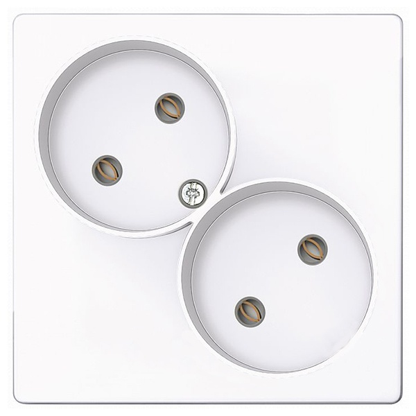 Розетка Simon 24 Harmonie 2х2К без защитных шторок, белый