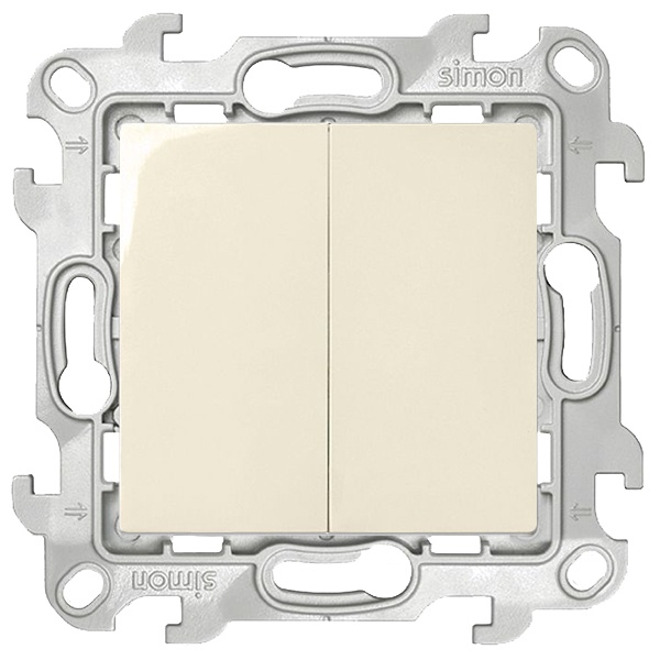 Двухклавишный переключатель Simon 24 Harmonie, слоновая кость (бежевый)