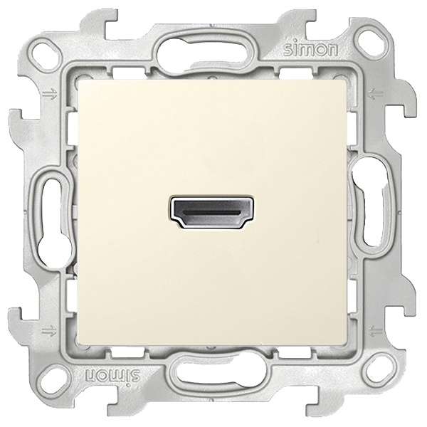 Розетка HDMI Simon 24 Harmonie 1.4, слоновая кость (бежевый)