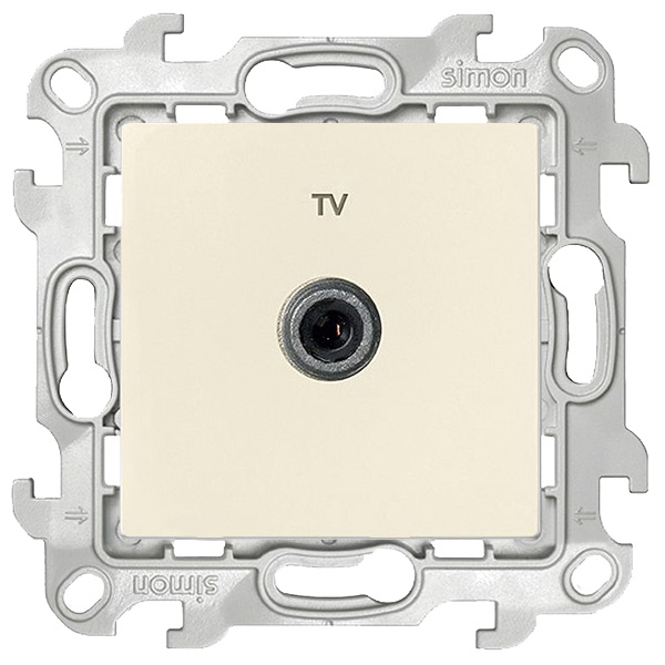 Розетка ТВ Simon 24 Harmonie простая, слоновая кость (бежевый)