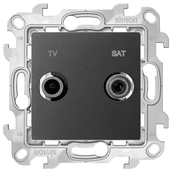 Розетка TV-SAT Simon 24 Harmonie простая, графит