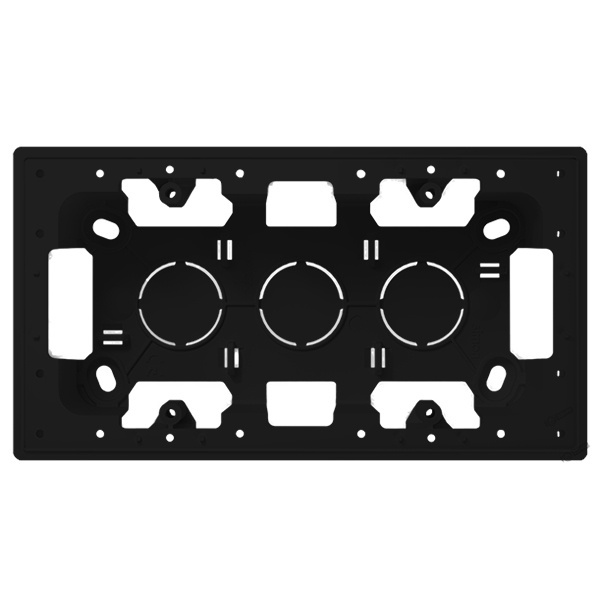 Коробка для накладного монтажа Simon 24 Harmonie на 2 поста, графит