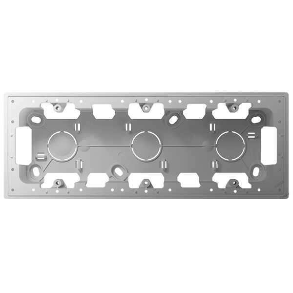 Коробка для накладного монтажа Simon 24 Harmonie на 3 поста, белый