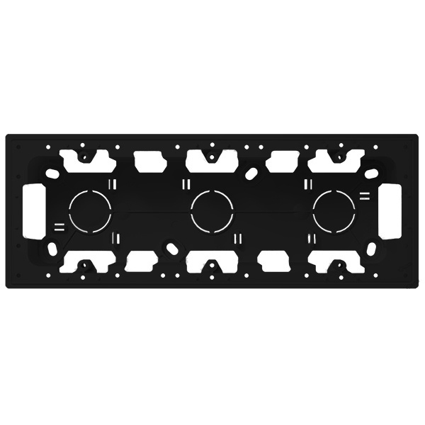 Коробка для накладного монтажа Simon 24 Harmonie на 3 поста, графит