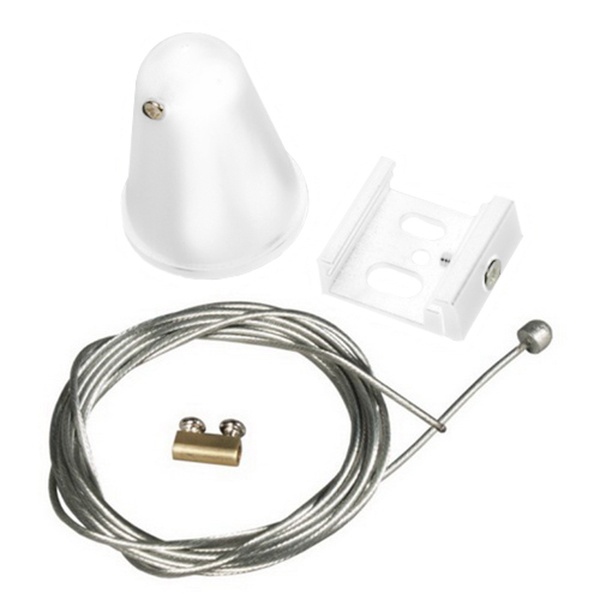 Комплект подвеса с тросом Вартон 5м белый (1 трос и комплект креплений)