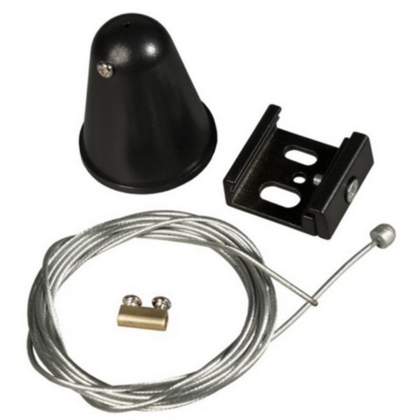 Комплект подвеса с тросом Вартон 1,5м черный (1 трос и комплект креплений)