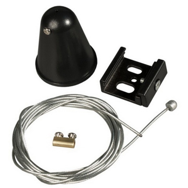 Комплект подвеса с тросом Вартон 3м черный (1 трос и комплект креплений)