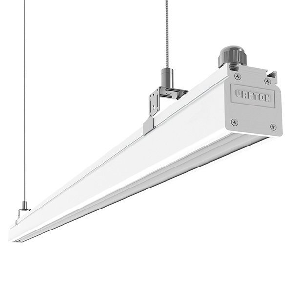 Светильник светодиодный Вартон Mercury Mall IP54 1450x54x58 мм опал 42W 4200K белый RAL9003