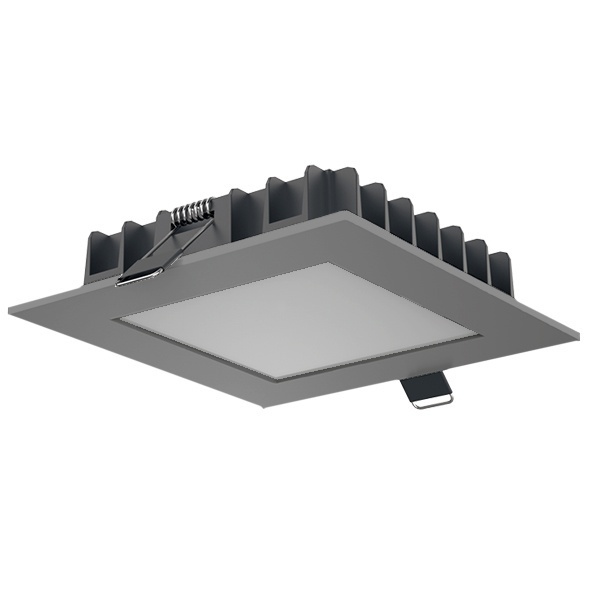 Светильник светодиодный Вартон DL-03 квадратный встраиваемый 110х110х25мм 12W 4000K IP44 RAL9005