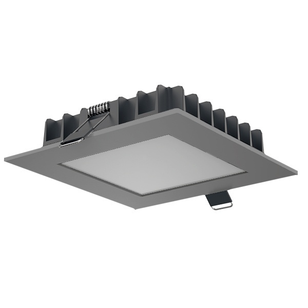 Светильник светодиодный Вартон DL-03 квадратный встраиваемый 200х200х25мм 25W 4000K IP44 RAL9005