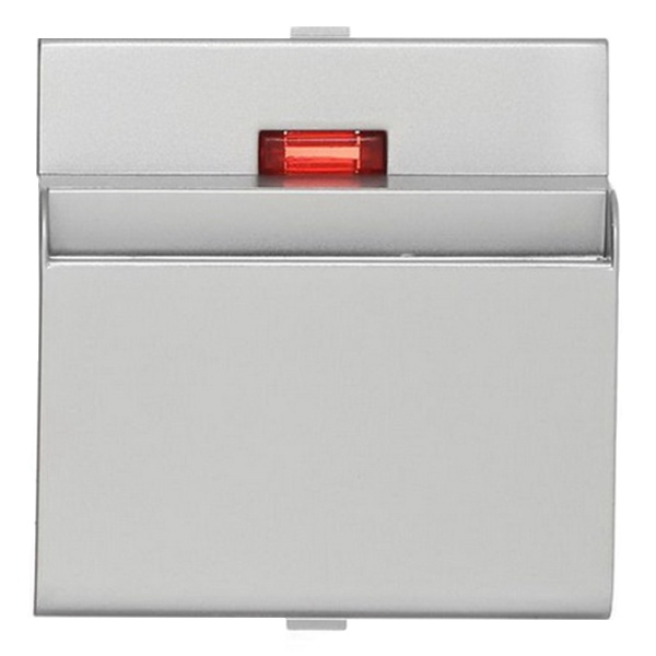 Накладка выключателя гостинничного с карточкой Экопласт LK60, серебристый металлик