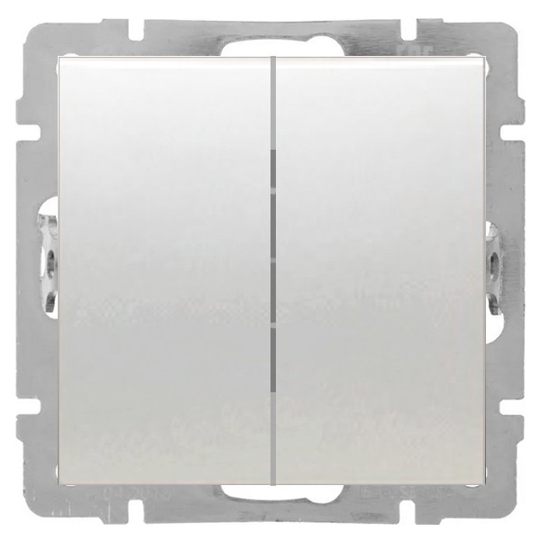 Переключатель 2-клавишный Экопласт с двух мест 16 A 250 B LK80, белый