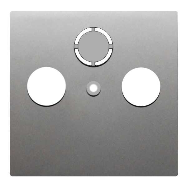 Накладка розетки Экопласт TV+FM+SAT 2(3) LK80, серебристый металлик