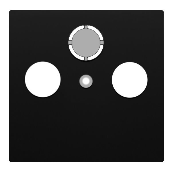 Накладка розетки Экопласт TV+FM+SAT 2(3) LK80, черный бархат