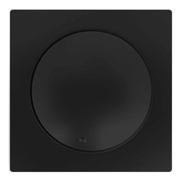 Накладка светорегулятора с желтой световой индикацией Экопласт LK80, черный бархат