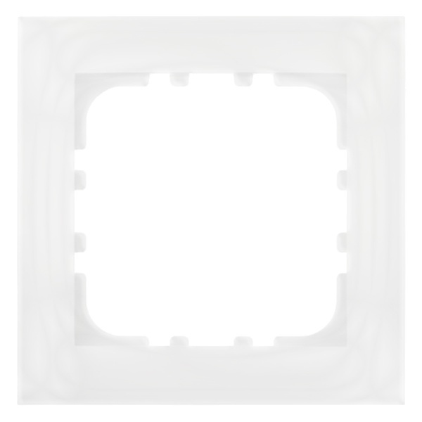 Рамка 1-постовая Экопласт LK80 натуральное стекло (белый)