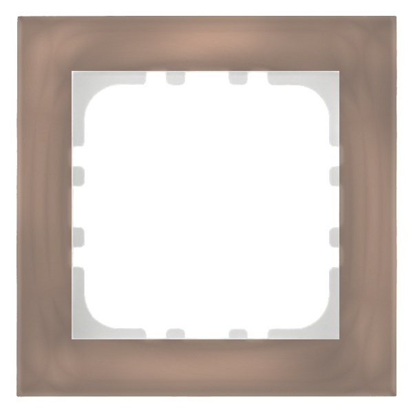 Рамка 1-постовая Экопласт LK80 натуральное стекло (кремовый)