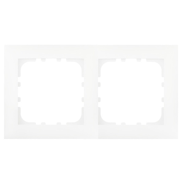 Рамка 2-постовая Экопласт LK80 натуральное стекло (белый)