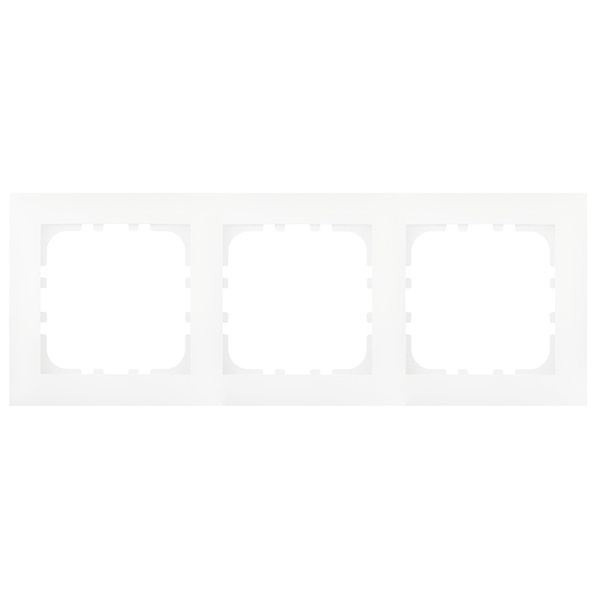 Рамка 3-постовая Экопласт LK80 натуральное стекло (белый)