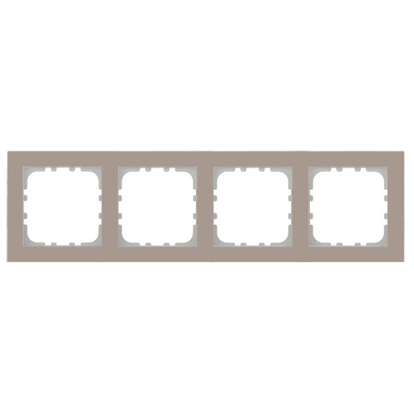 Рамка 4-постовая Экопласт LK80 натуральное стекло (кремовый)