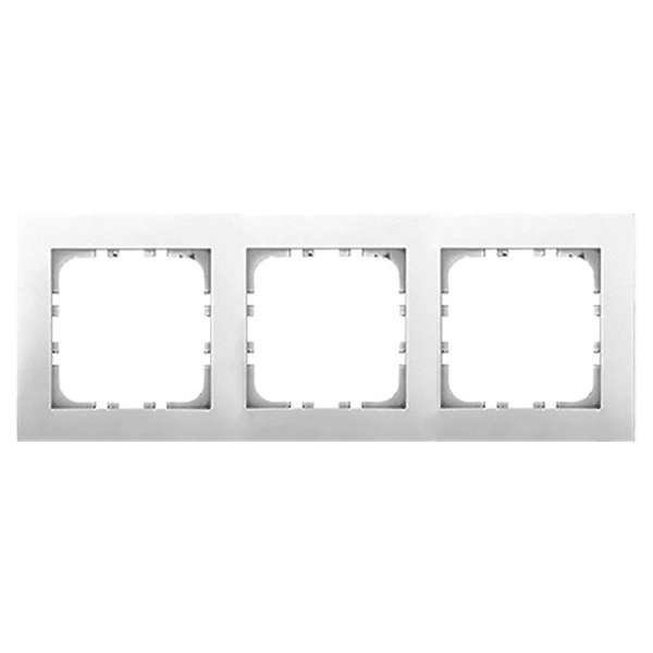 Рамка 3-постовая Экопласт LK80 Flat (серебристый металлик)