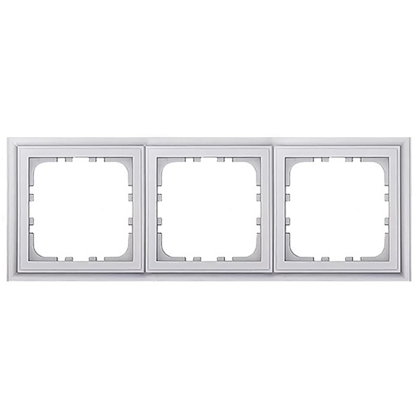 Рамка 3-постовая Экопласт LK80 Classic серебристый металлик