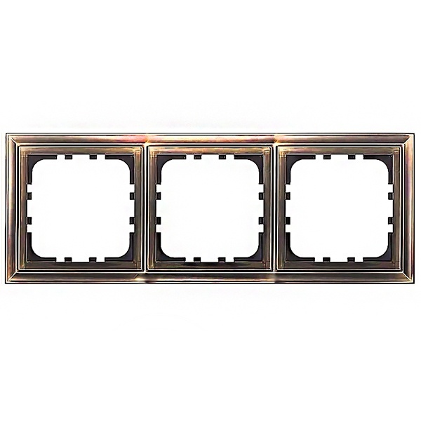 Рамка 3-постовая Экопласт LK80 Classic бронза-электро