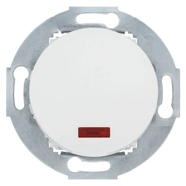 Переключатель одноклавишный Экопласт на два направления с индикатором 10 A 250 B Vintage, белый