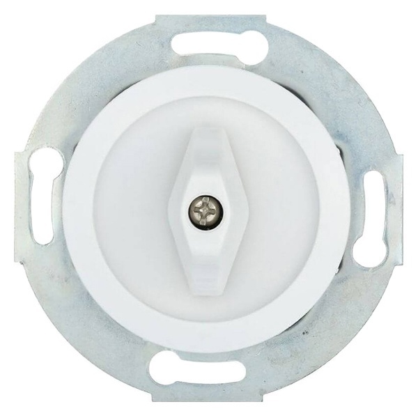 Переключатель поворотный Экопласт 10 A 250 B Vintage, белый