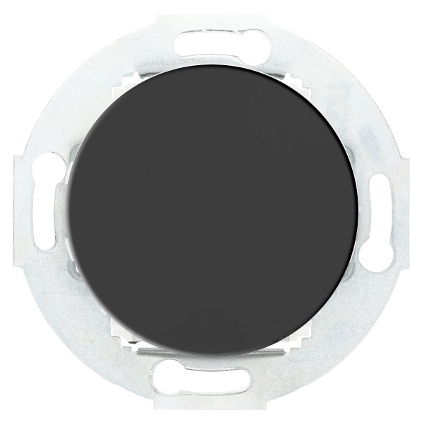 Выключатель одноклавишный Экопласт 10А 250В Vintage, черный