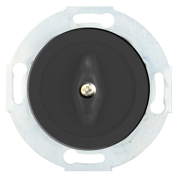 Переключатель поворотный Экопласт 10 A 250 B Vintage, черный