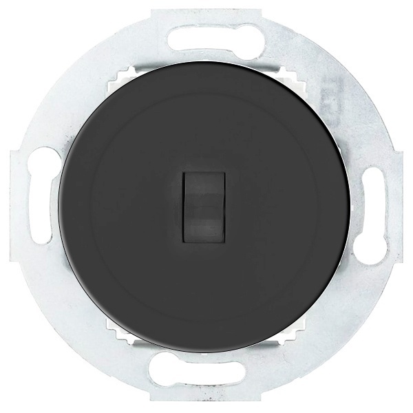 Переключатель 1-рычажковый Экопласт на 2 направления 10 A 250 B Vintage, черный