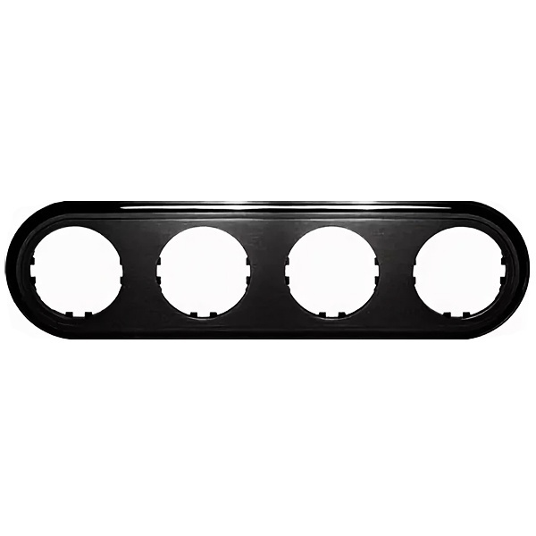 Рамка 4-постовая круглая Экопласт Vintage-Classic, черный